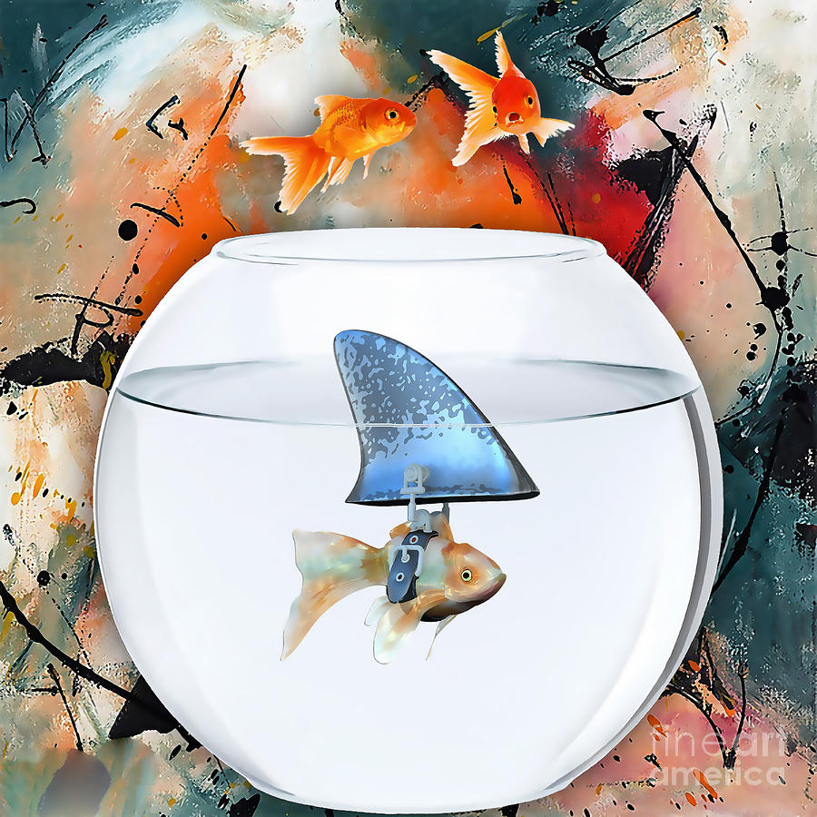 Fish Mixed Media - Shark by Marvin Blaine