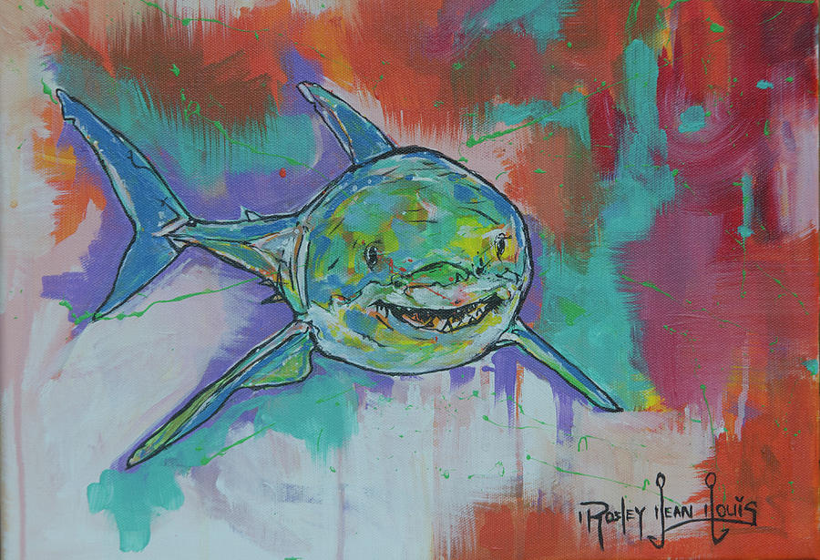 Shark Week Painting by Rosley Jean Louis