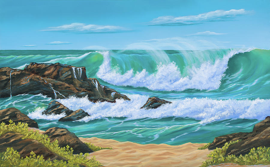 Sharks Cove Winter Painting by Michael Scott