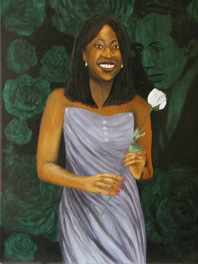 Sharons Rose with Langston Painting by Angelo Thomas