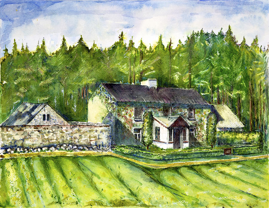 Sharpe Manor Painting by Kathleen Barnes