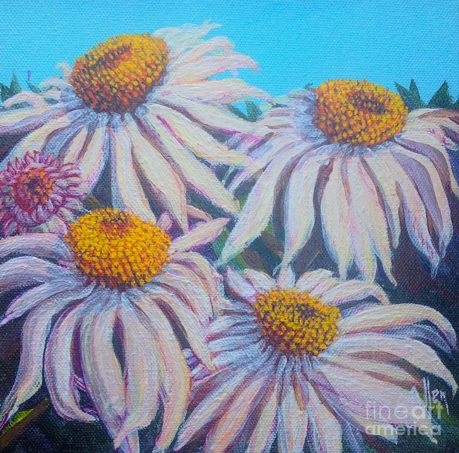 Flowers Still Life Painting - Shasta Daisy#1 by Gail Allen