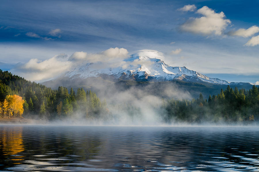 Mount Shasta Photograph - Shasta Mists and Morning 2 by Greg Nyquist