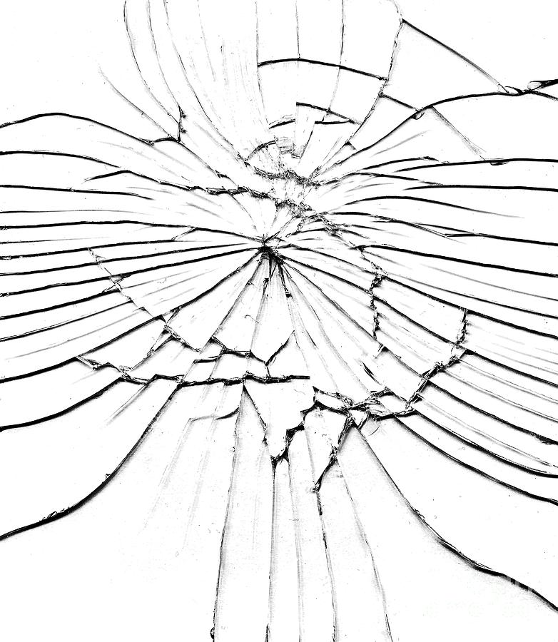 Shattered glass - cracks and shards Photograph by Michal Boubin