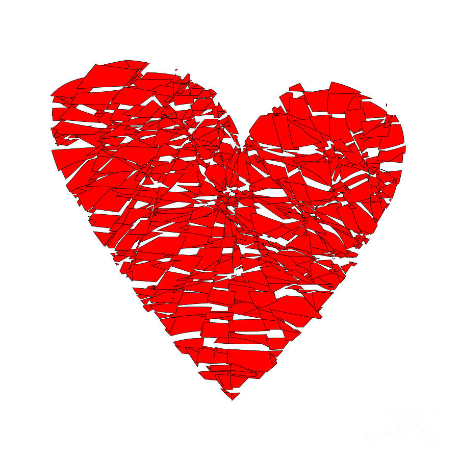 Valentine's Day Ribbon Banner Set On White Digital Art by Bigalbaloo Stock  - Fine Art America