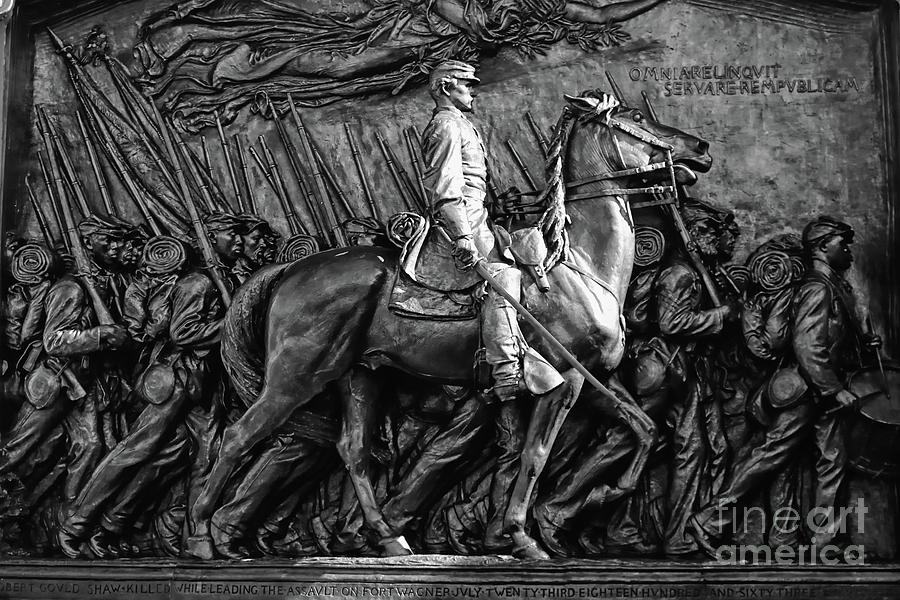 Shaw Monument By Saint- Gauden Photograph by Marcia Lee Jones