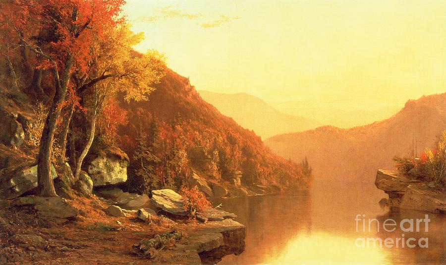 Fall Painting - Shawanagunk Mountains by Jervis McEntee