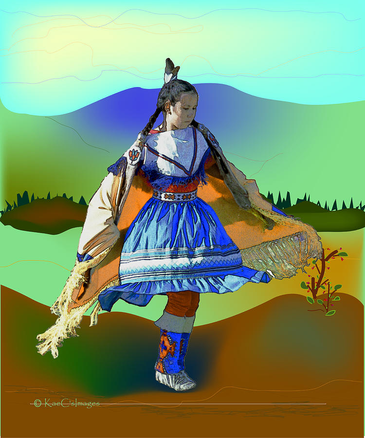 Shawl Dancer 1 Digital Art by Kae Cheatham