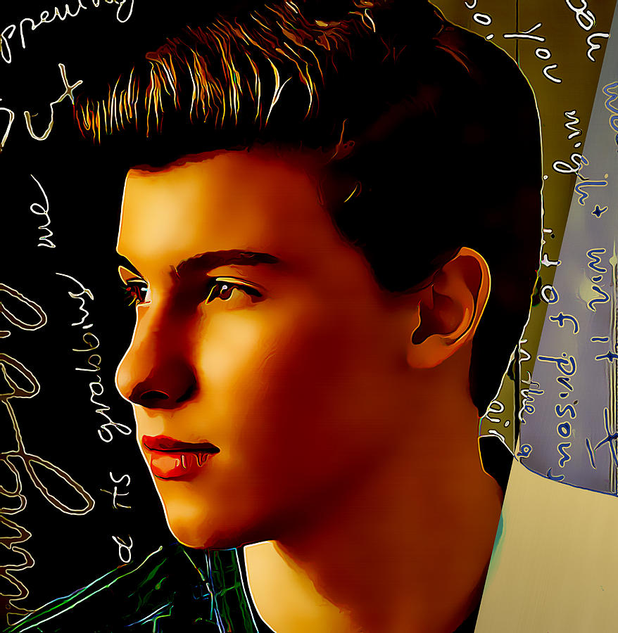 Shawn Mendes Mixed Media by Marvin Blaine