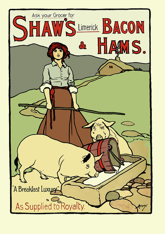 Advertising Painting - Shaws Bacon and Hams by Gavin Wilson Advertising Painting - Shaws Bacon and Hams by Gavin Wilson