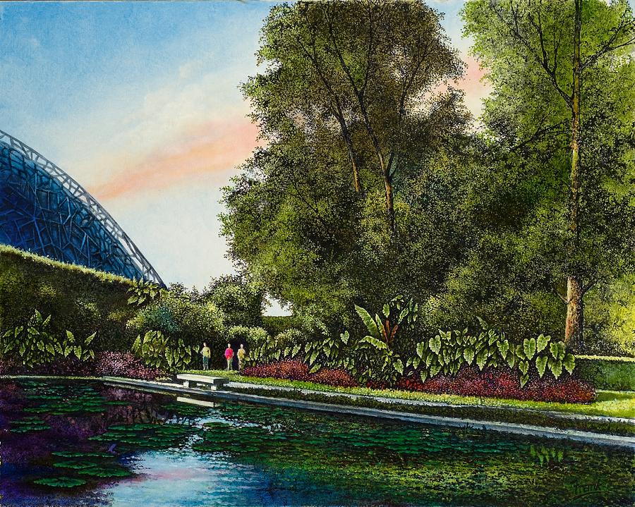 Shaws Gardens Climatron Painting by Michael Frank