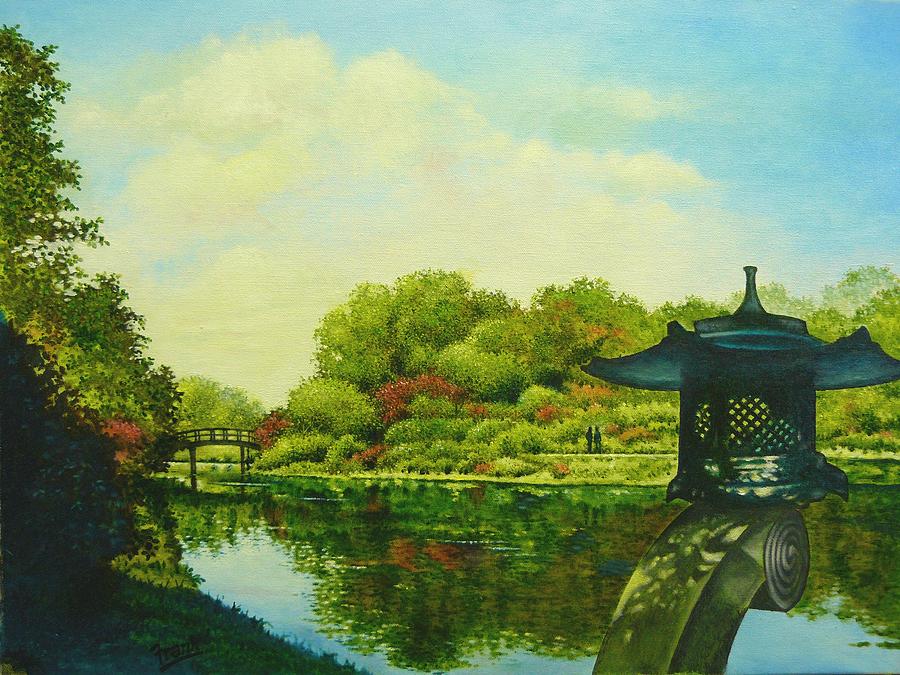 Shaws Japanese Gardens II Painting by Michael Frank