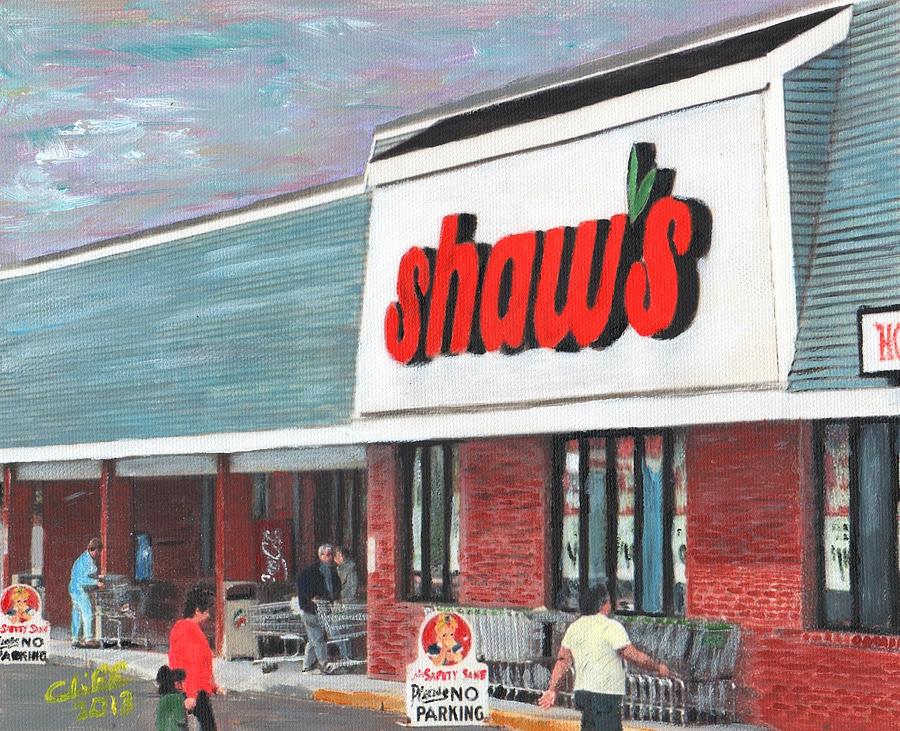 Groceries Painting - Shaws Supermarket 1992 by Cliff Wilson
