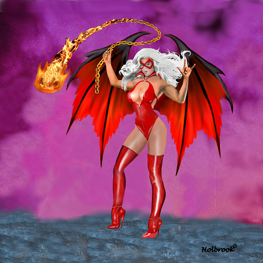 She-devil Digital Art by Glenn Holbrook