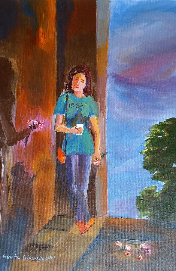 Impressionism Painting - She doesnt care by Geeta Yerra