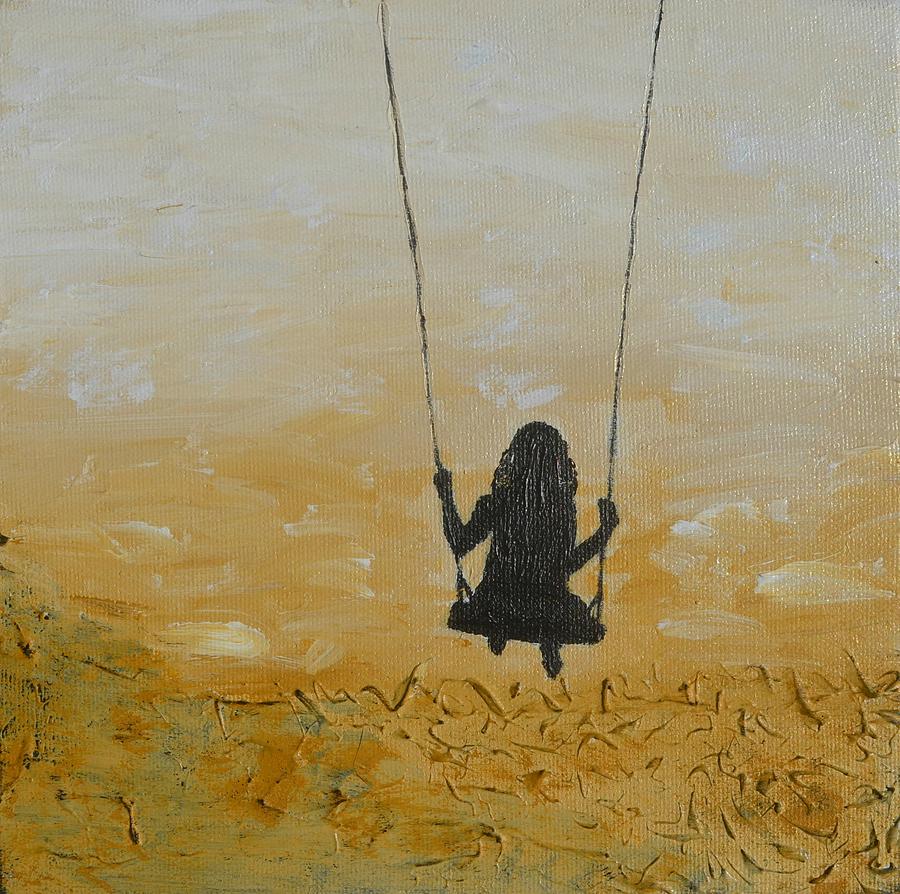 Mothers Day Painting - Summer Swing by Sara Gardner