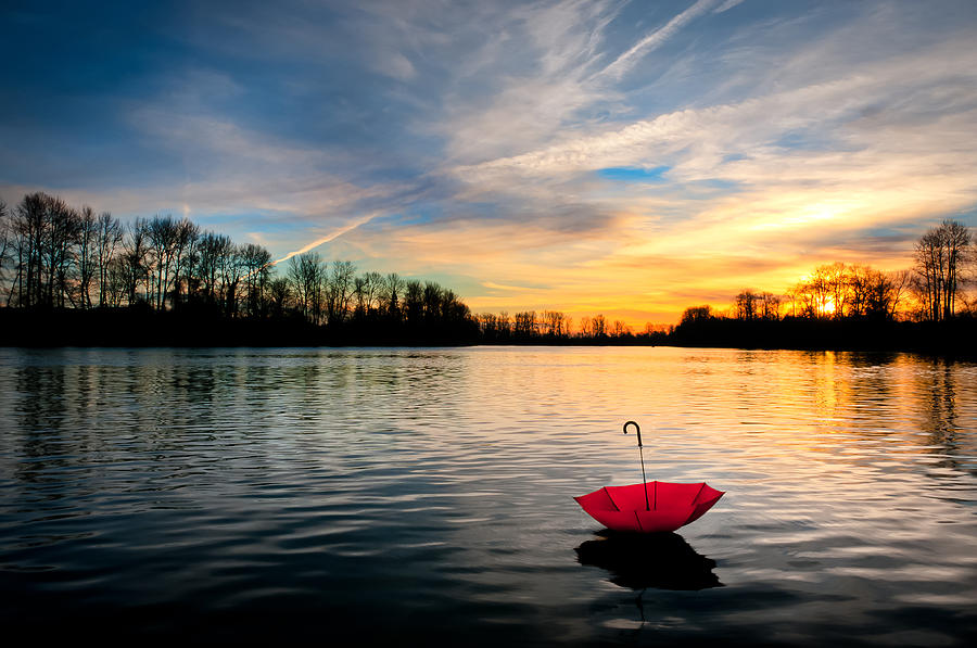 Sunset Photograph - She Floats Away by Brian Bonham