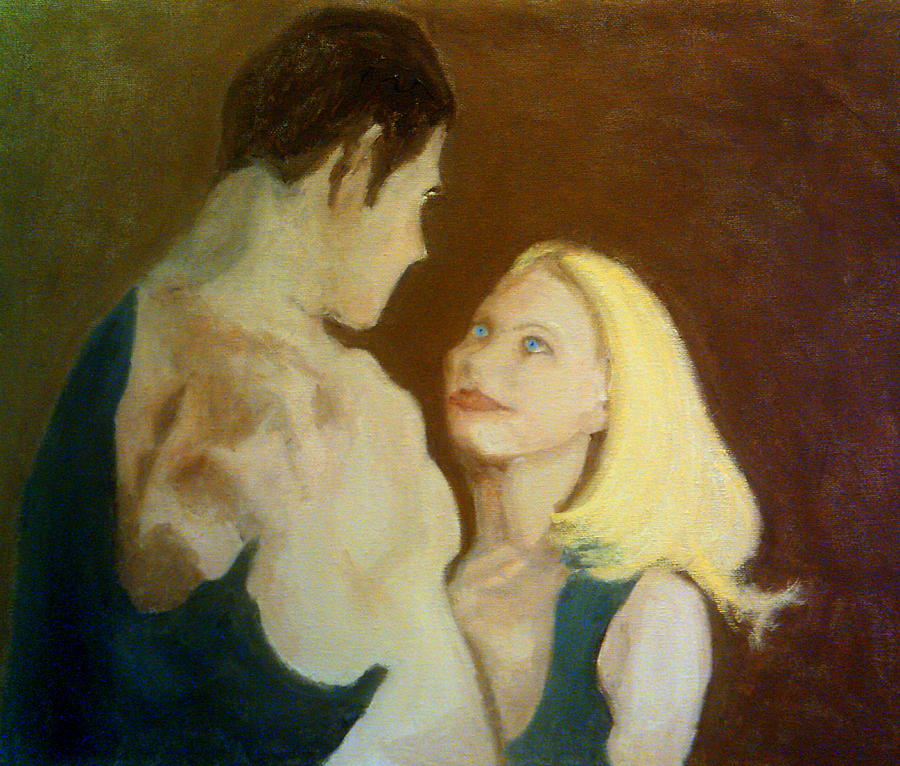 She Gazes Up AT Him Painting by Peter Gartner