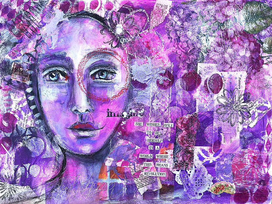 She is a revolutionary Mixed Media by Lynn Colwell