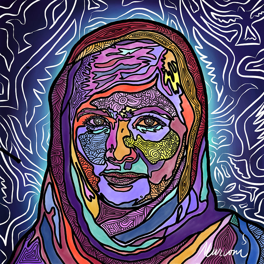 She is Malala Digital Art by Marconi Calindas