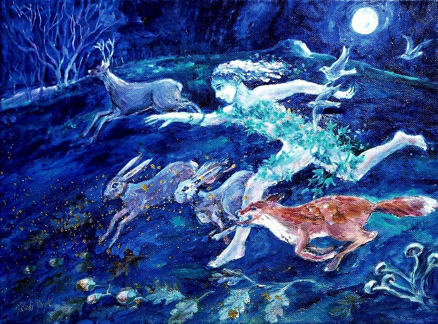 She Ran With The Hunted  Painting by Trudi Doyle