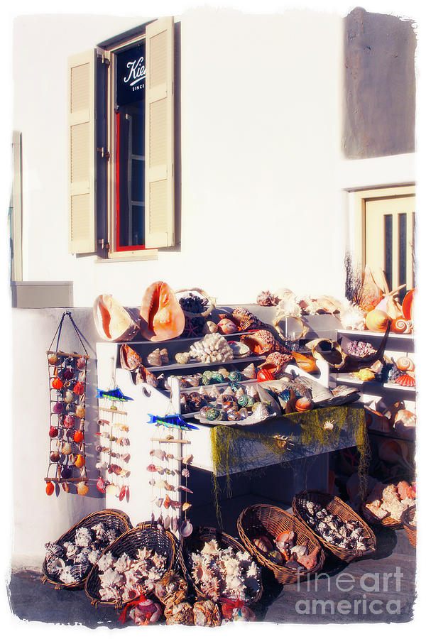 She Sells Seashells Mykonos with Edge Photograph by Donna L Munro