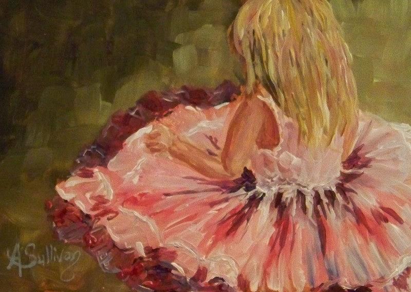 Girl Painting - She Twirls by Angela Sullivan Girl Painting - She Twirls by Angela Sullivan