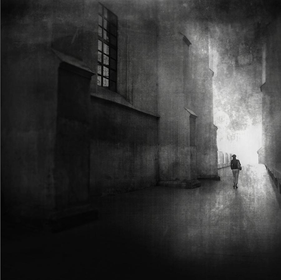 Black And White Photograph - She Walked by Radovan Skohel