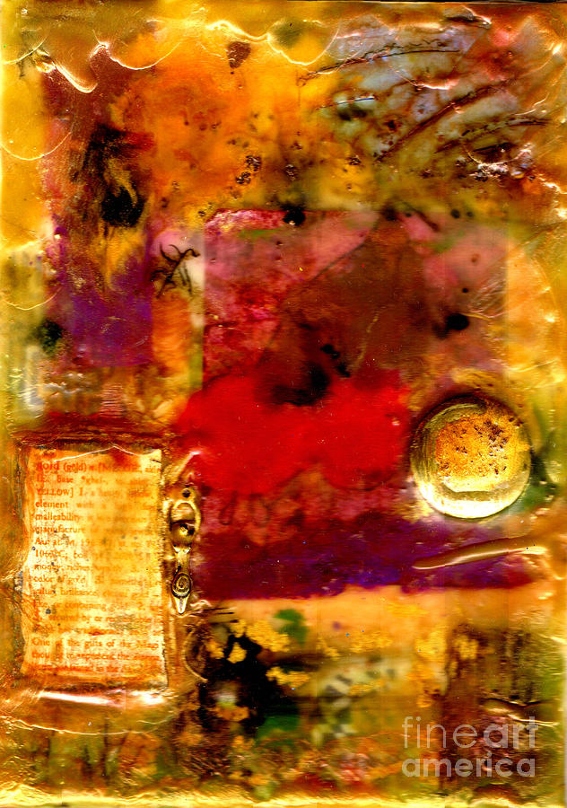 She Wants Gold for Her Cherries Mixed Media by Angela L Walker