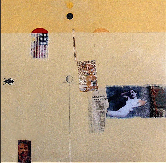 Collage Mixed Media - She Was an American Girl by Peter Stephen Wise