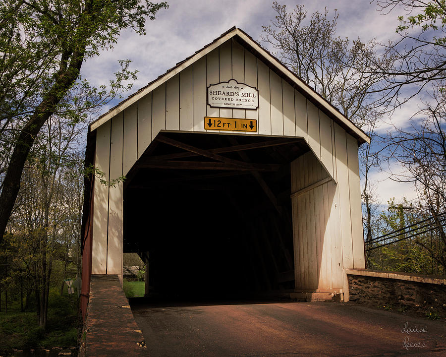 Sheards Mill Covered Bridge Photograph by Louise Reeves