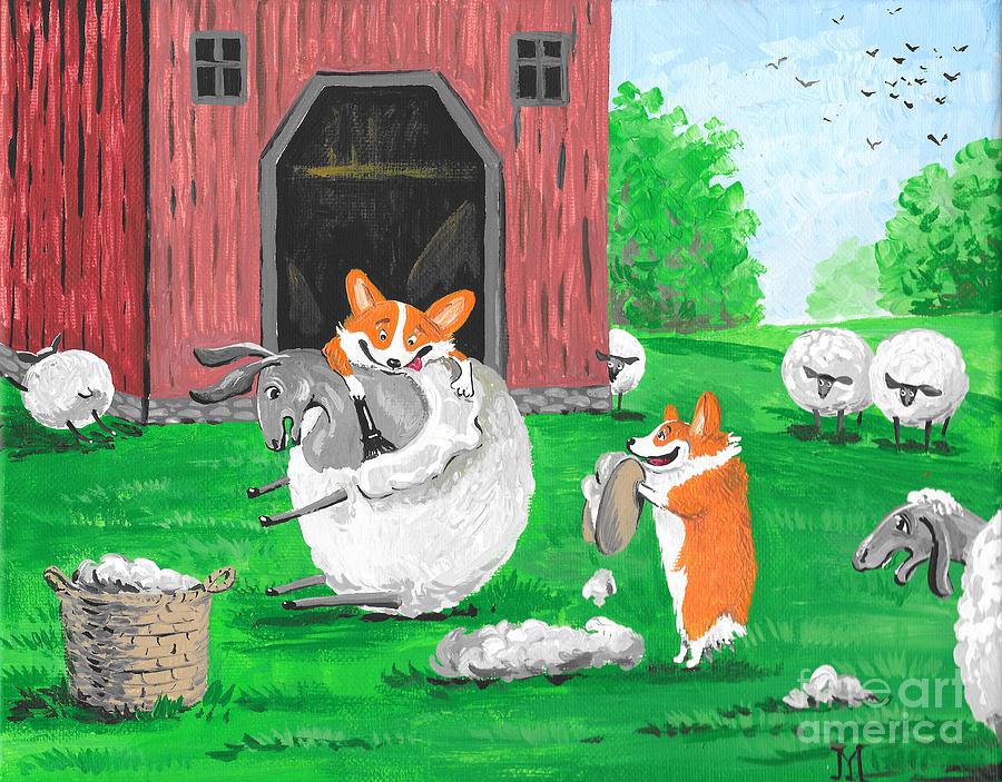 Shearing Day Painting by Margaryta Yermolayeva