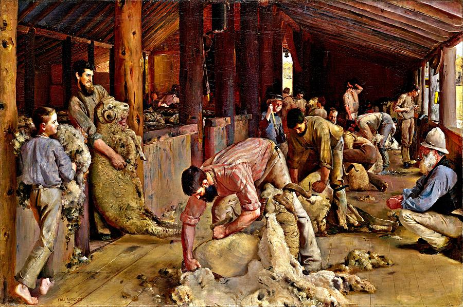 Shearing the Rams Painting by MJ Arts Collection | Fine Art America