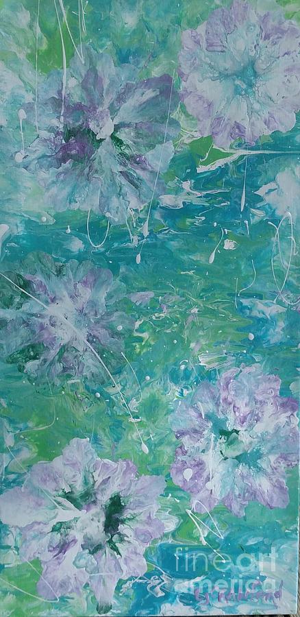 Shades of Blue 2 Painting by Lori Jacobus-Crawford