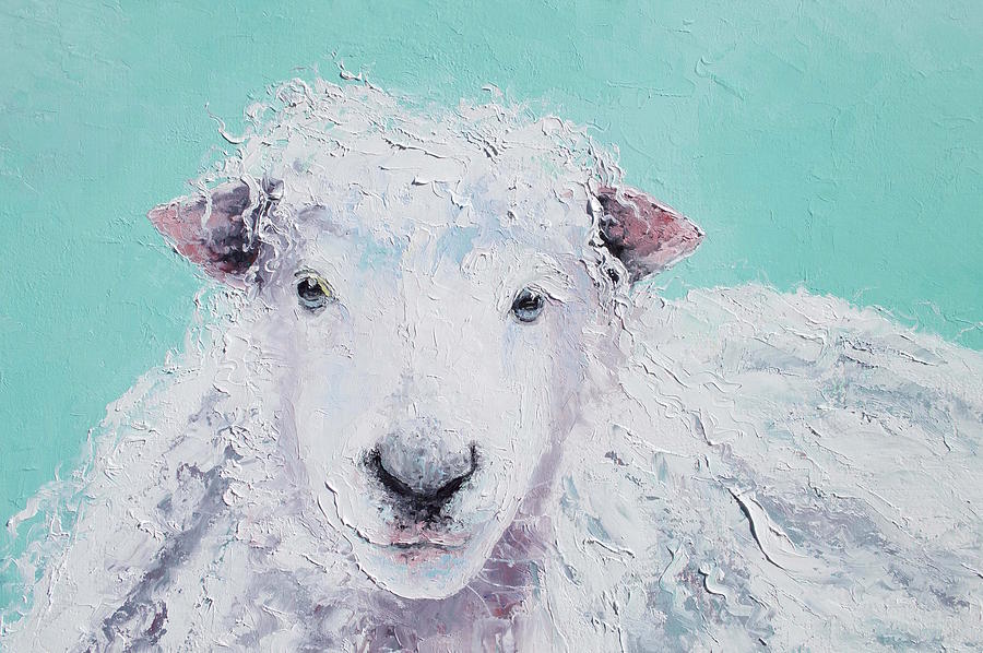 Sheep Art - Jeremiah Painting by Jan Matson