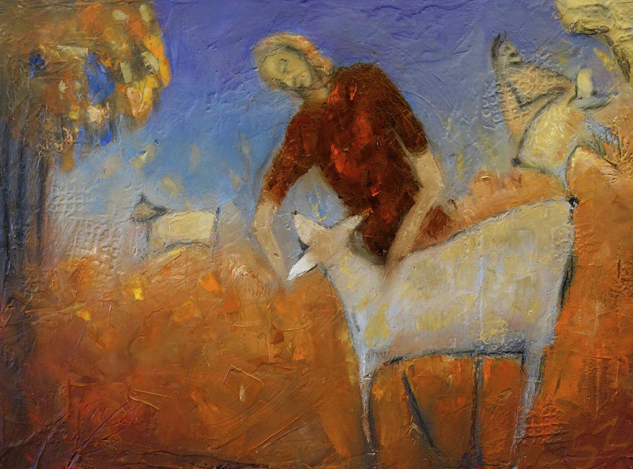 Sheep Herder Painting by Suzy Norris