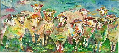 Sheep Marketing Board Painting by Naomi Gerrard