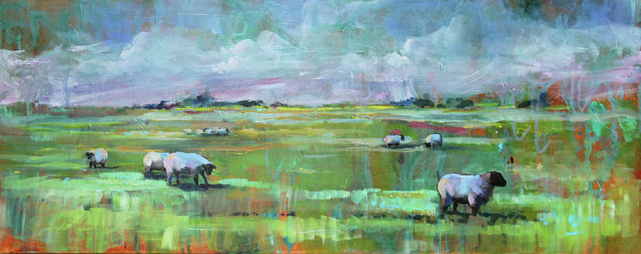 Sheep of His Field Painting by Susan Bradbury