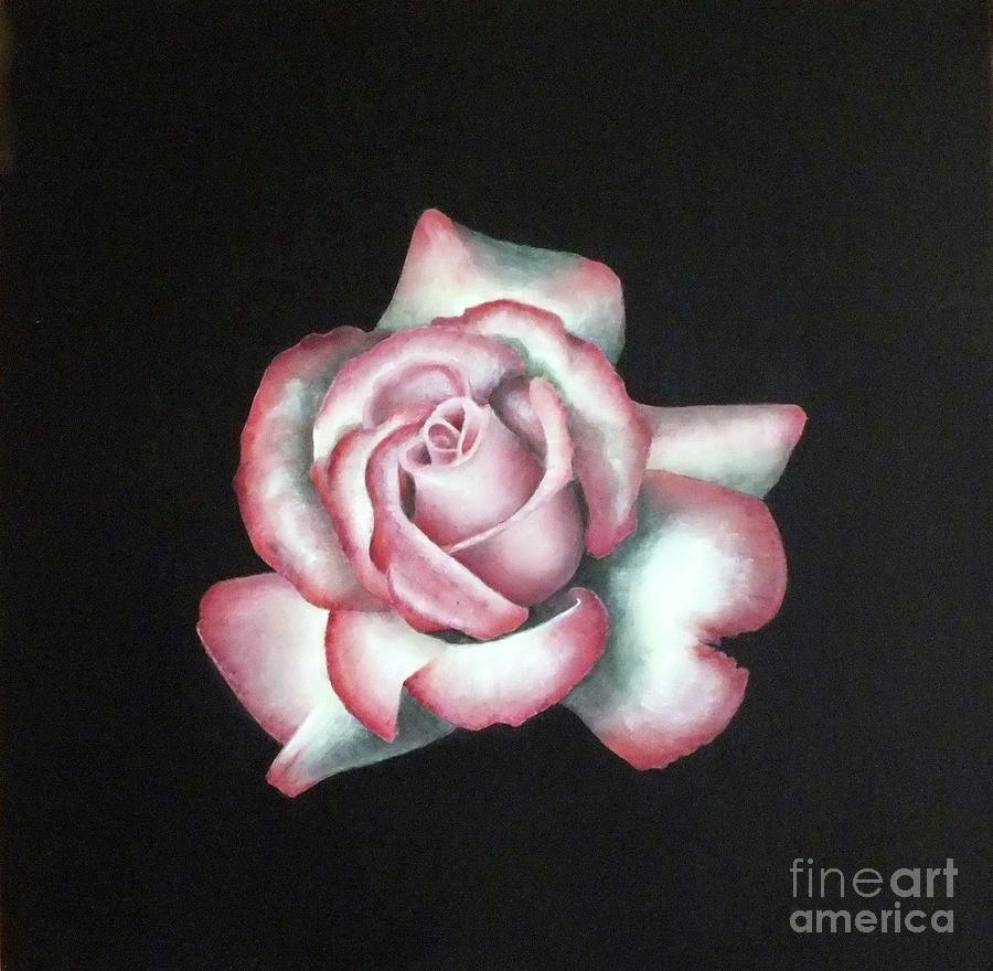 Sheer Bliss Rose - Acrylic Painting Painting by Cindy Treger