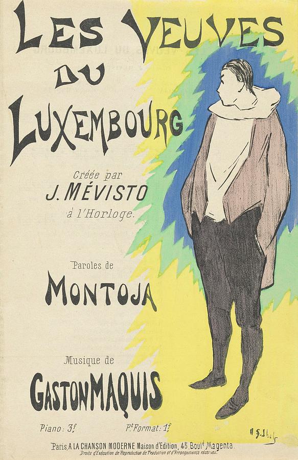 Sheet Music Les veuves du Luxembourg Painting by MotionAge Designs