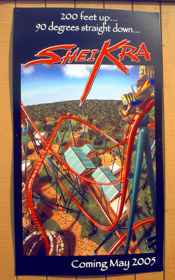 Sheikra ride poster 2 Photograph by David Lee Thompson