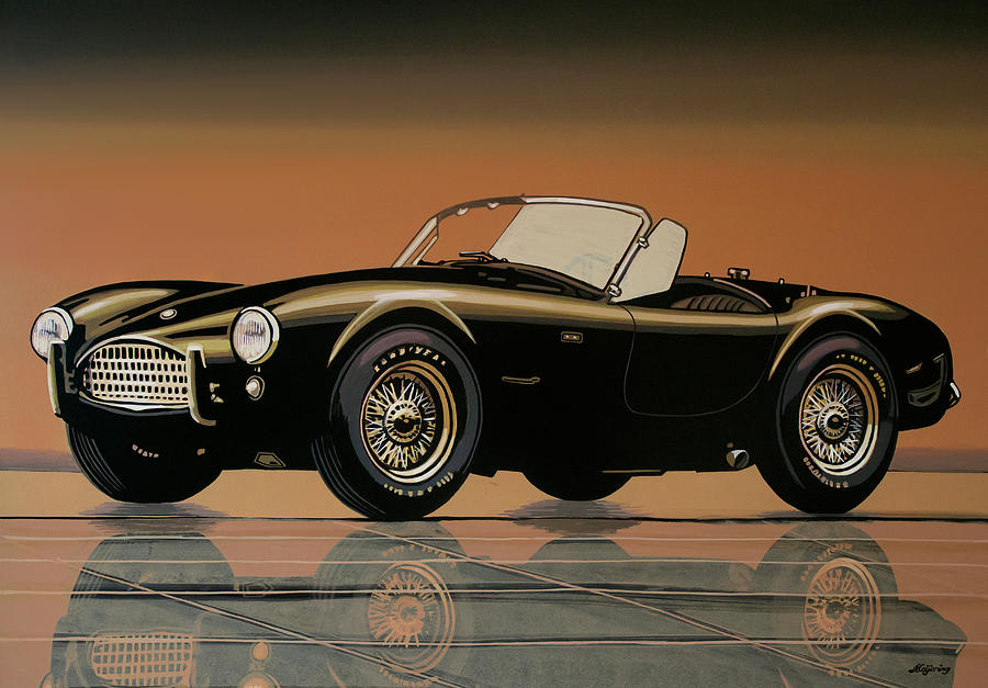 Vintage Painting - Shelby Cobra 1962 Painting by Paul Meijering
