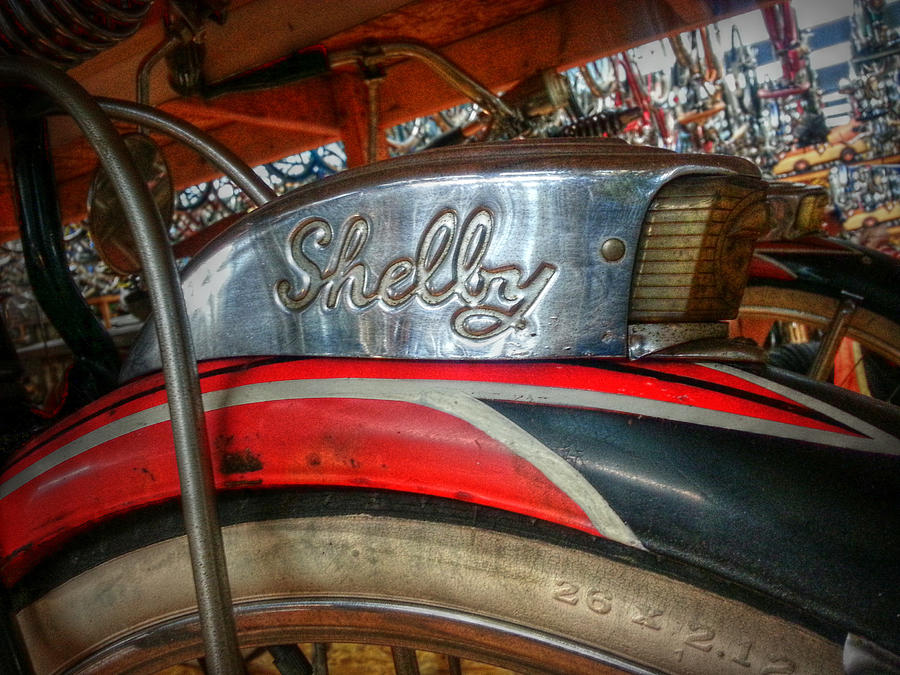 Old Bike Photograph - Shelby Cycle Company by Linda Unger