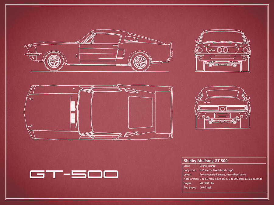 Mustang 1965 чертеж