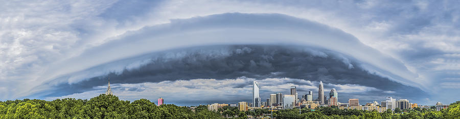 Shelf Cloud over Charlotte Photograph by Chuck Edge