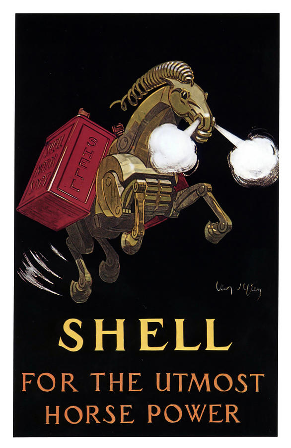 Shell - For the Utmost Horse Power - Vintage Advertising Poster Mixed Media by Studio Grafiikka