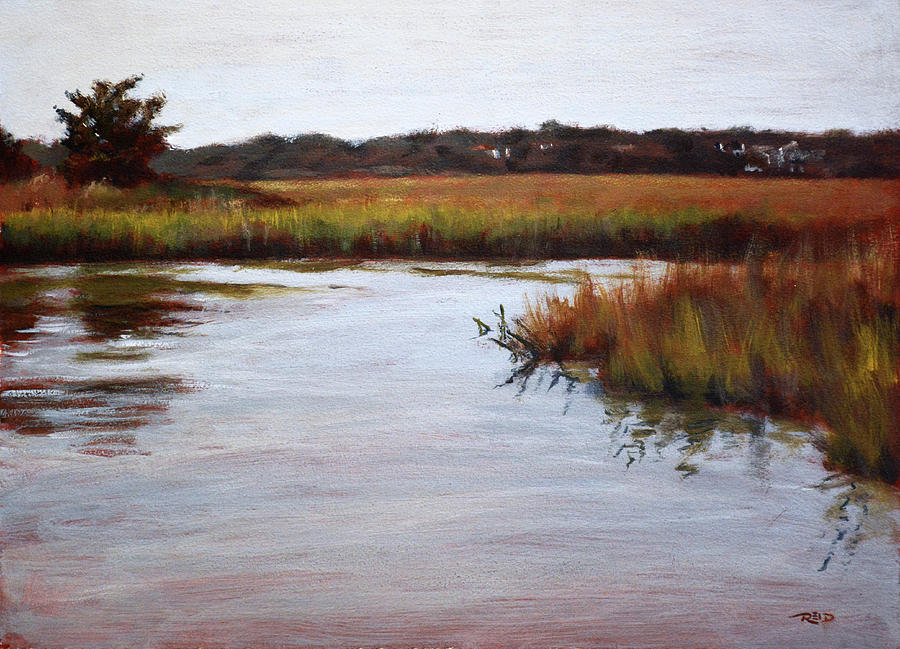 Shell Island Marsh Painting by Christopher Reid