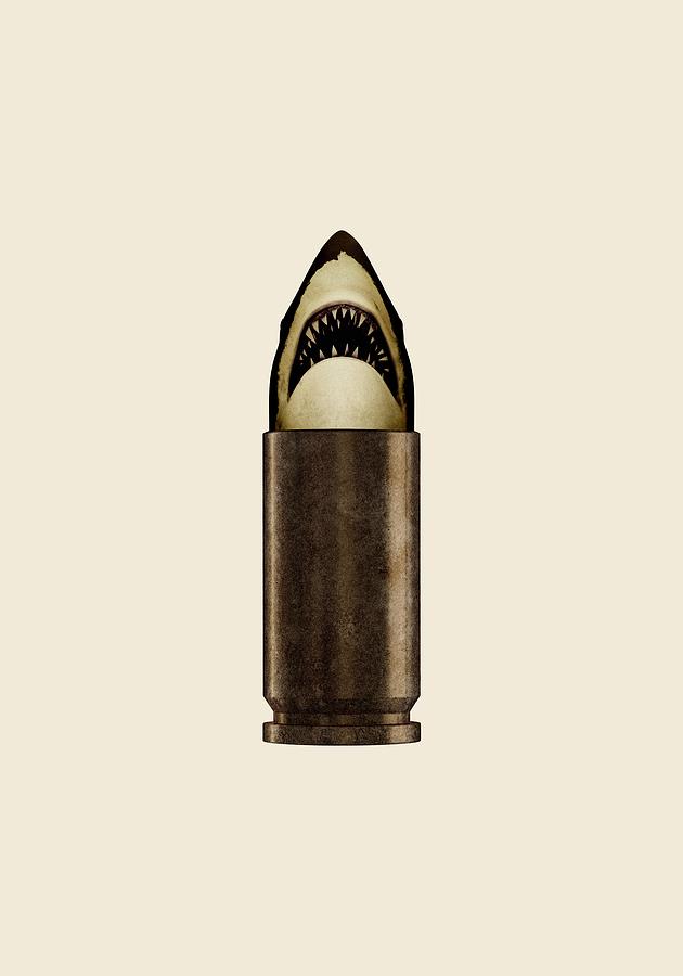 Sharks Digital Art - Shell Shark by Nicholas Ely