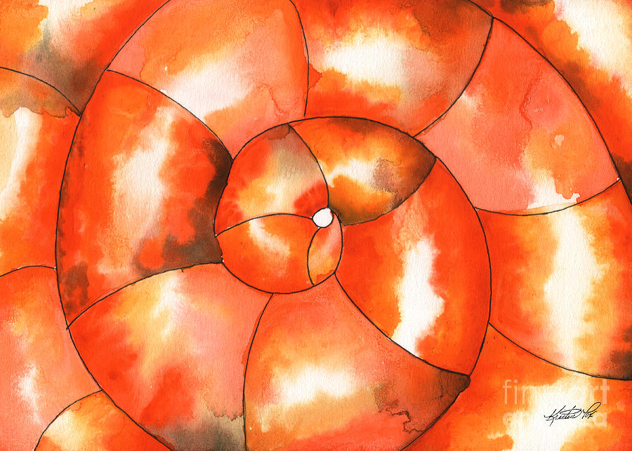 Shell Shock Watercolor Painting by Kristen Fox