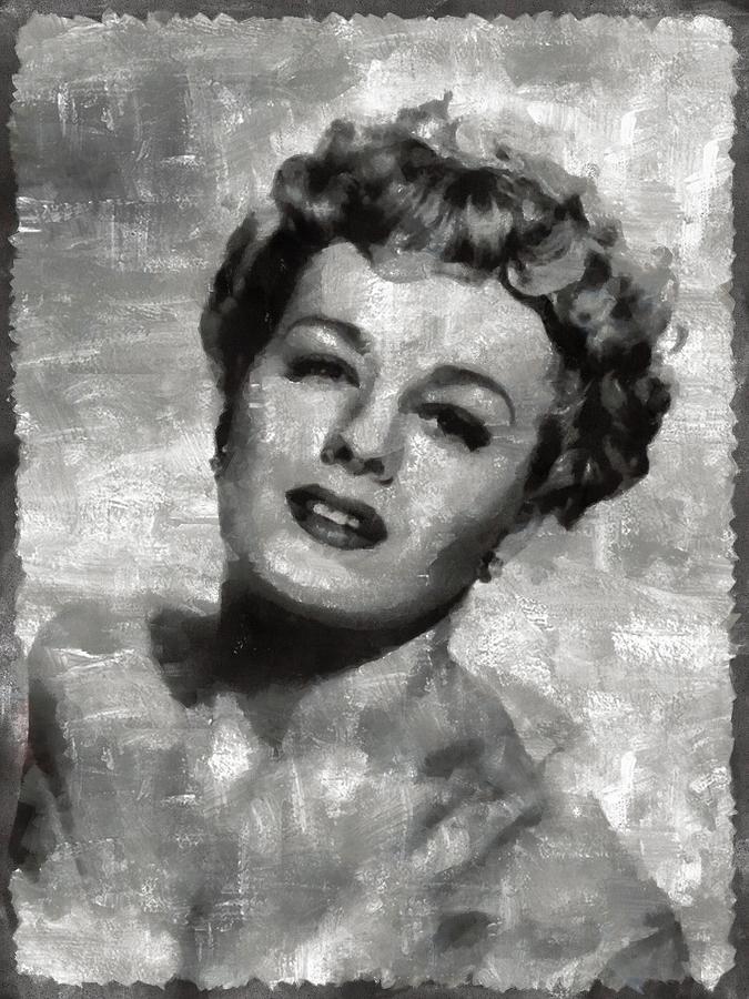 Shelley Winters Vintage Actress Painting by Esoterica Art Agency